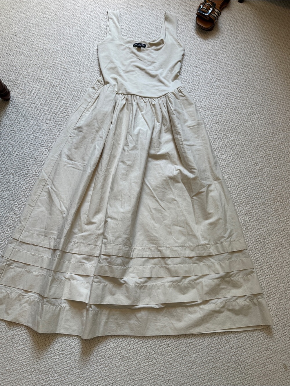 JCrew mixed maxi dress